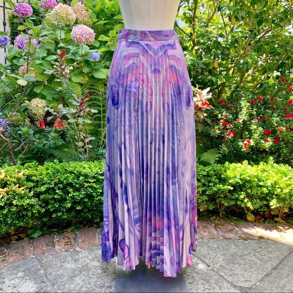 Anthropologie Dresses & Skirts - Anthro Marble-Dyed Pleated Maxi Skirt